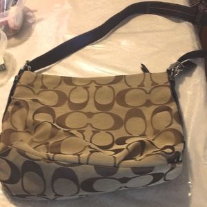 Like new coach purse about 11x14 Brown/Tan